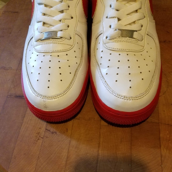Nike Air Force 1 Retro Low White Red Sole Mens Shoes size 12 CK7663-102 A822 - Picture 4 of 7